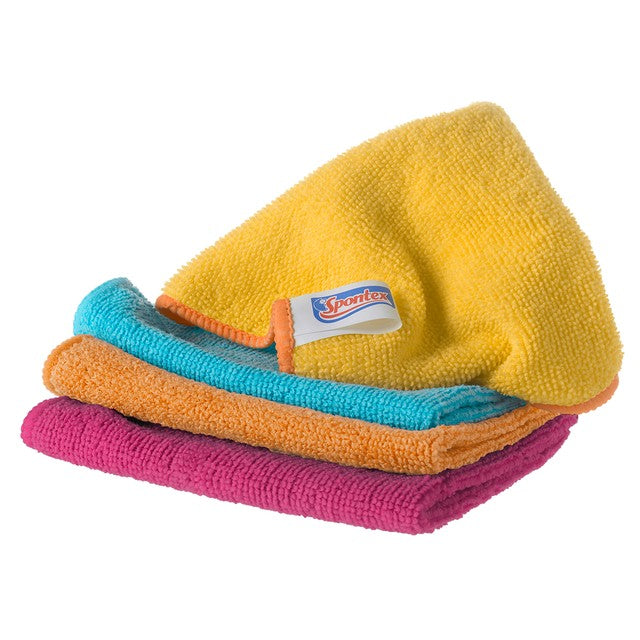 Spontex Microfibre cleaning cloths Multipurpose 4 pack (British brand)