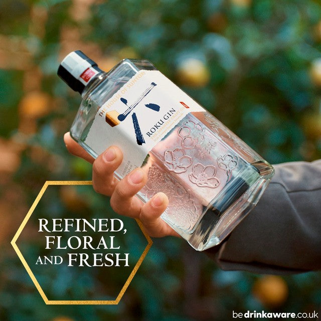 Roku Gin Japanese Craft 70cl, imported from the UK