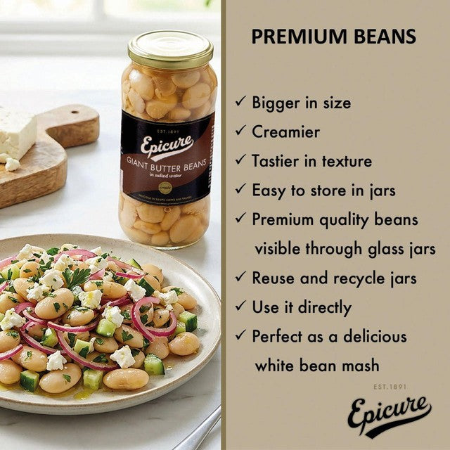 Epicure giant butter beans in water 540g - British product
