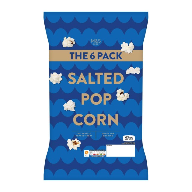 M&S salted popcorn 6 pack - British product