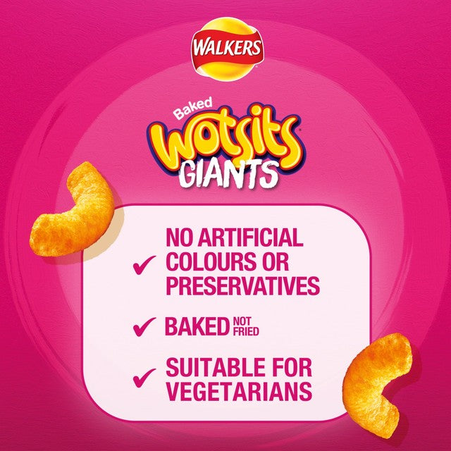 Walkers Wotsits Giants Prawn Cocktail crisps 105g (British brand)