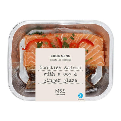 M&S M&S فيليه سلمون مطبوخ بقائمة M&S مع صلصة الصويا والزنجبيل 285 جرام- تسوق عبر الإنترنت على McGrocer