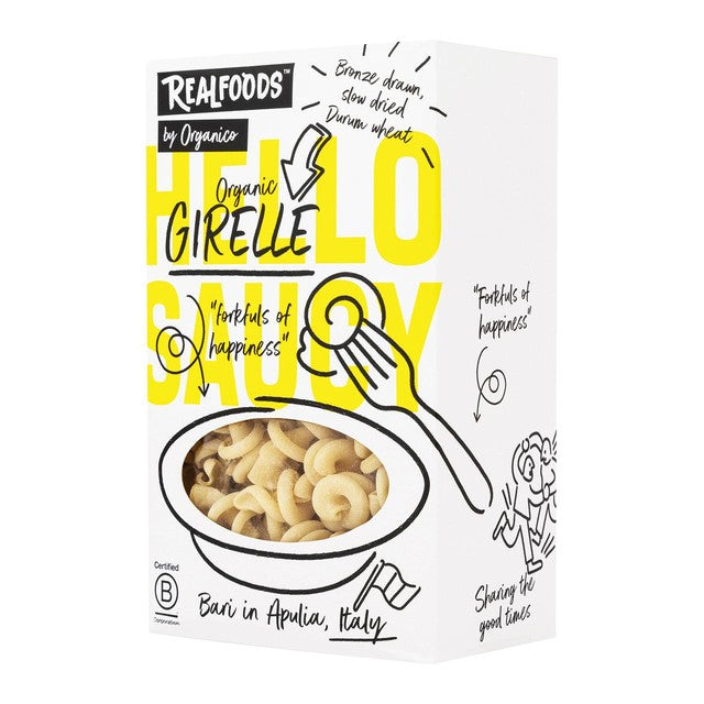 Realfoods Organic Girelle Pasta 500g, imported from the UK