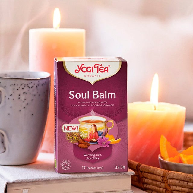 Yogi Tea Soul Balm rooibos orange herbal tea 17 count (British brand)