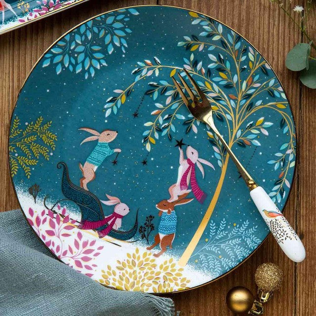 Portmeirion Woodland Tales plates 4-pack (British brand)