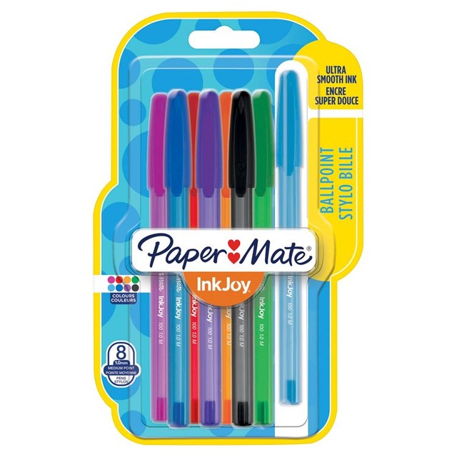 Paper Mate assorted ballpoint pens 8 pack, imported from the UK