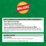 Walkers Lightly Salt & Vinegar potato crisps multipack (British brand)