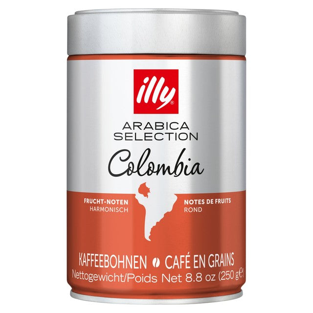 Illy Monoarabica Colombia Coffee Beans 250g, UK version