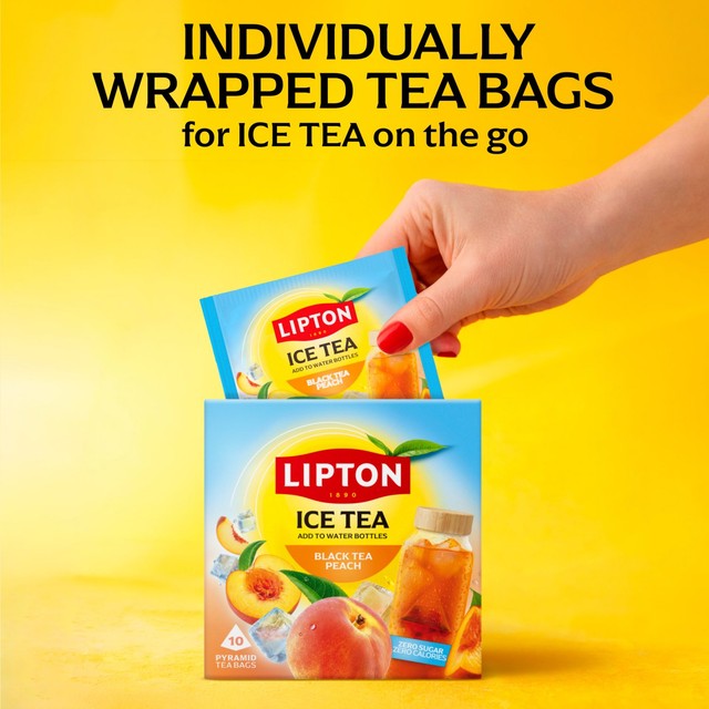 Lipton iced tea peach cold brew bags 10 count - British product
