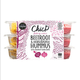 ChicP beetroot and horseradish hummus snack pack 153g - British product