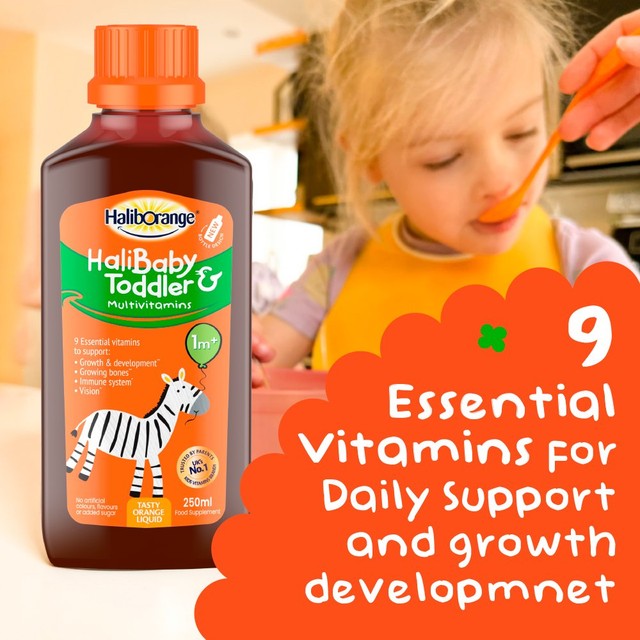 Haliborange Baby & Toddler Multivitamin Liquid Orange 250ml, UK version