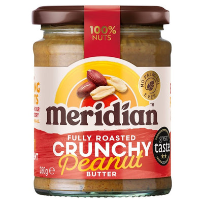 M&S Meridian No Added Salt Crunchy Peanut Butter 280g- Buy online at McGrocer
