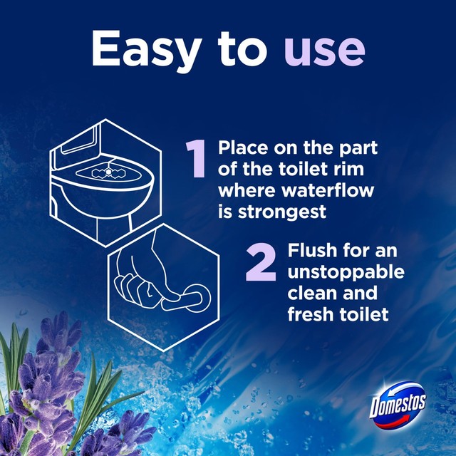 Domestos lavender toilet rim block - British product