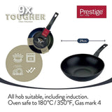 Prestige 9× Tougher Aluminium Non-Stick All Hob Wok 29cm, imported from the UK