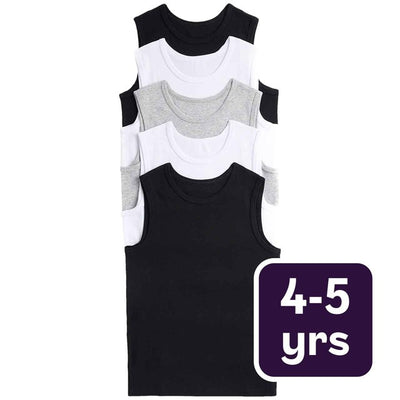M&S M&S Children's Cotton Vests Black 4-5 Years- Buy online at McGrocer