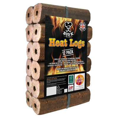 M&S Big K Heat Logs Solid Fuel 12 Pack- Buy online at McGrocer