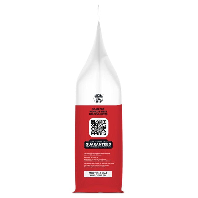 Worlds Best unscented clumping cat litter 6.8kg (British brand)