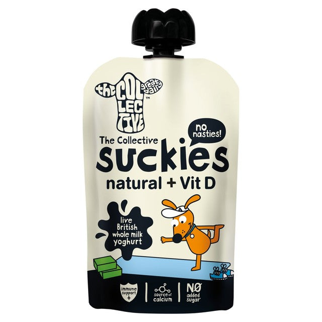 The Collective Natural with Vitamin D yogurt pouch 90g (British brand)