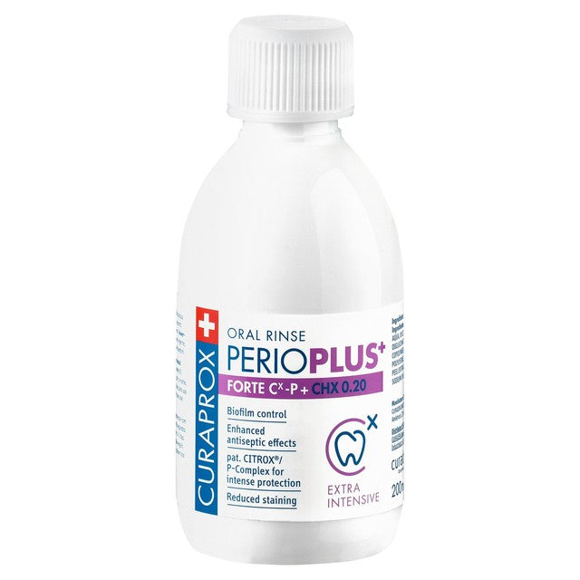 Curaprox PerioPlus Oral Rinse Forte mouthwash 200ml - British product