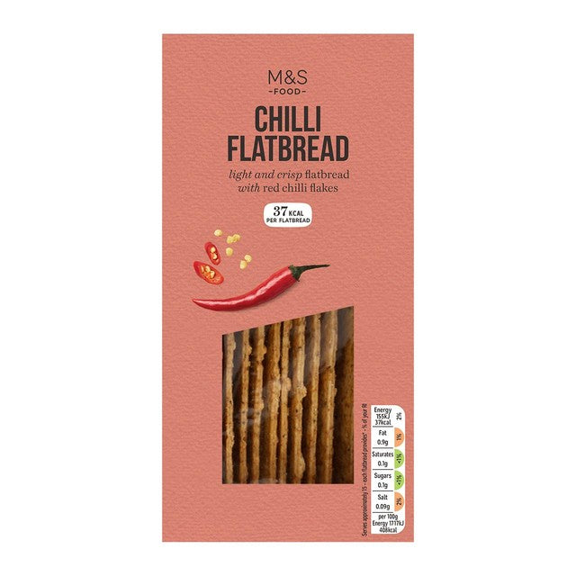 M&S chilli flatbread 140g, imported from the UK