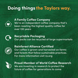 Taylors Hot Lava Java coffee beans 200g (British brand)