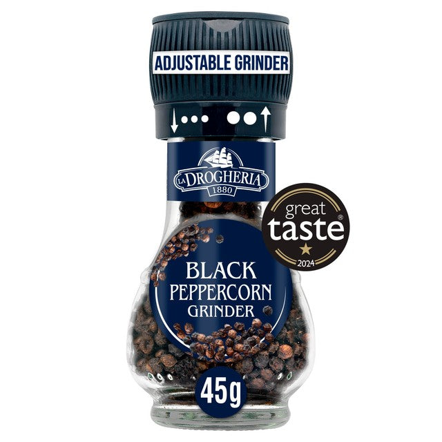 La Drogheria black peppercorn mill grinder 45g, UK version