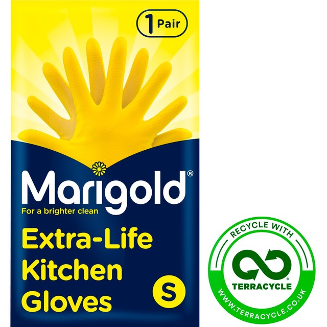 Marigold Extra Life Kitchen Gloves Small, imported from the UK
