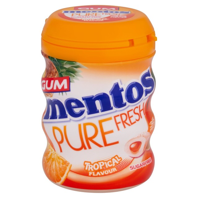 Mentos tropical chewing gum 70g, imported from the UK