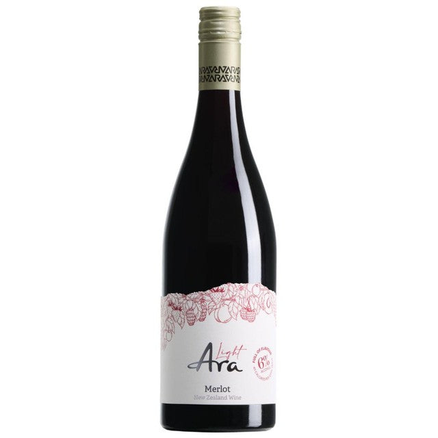 Ara Light Merlot low alcohol wine 75cl - British product