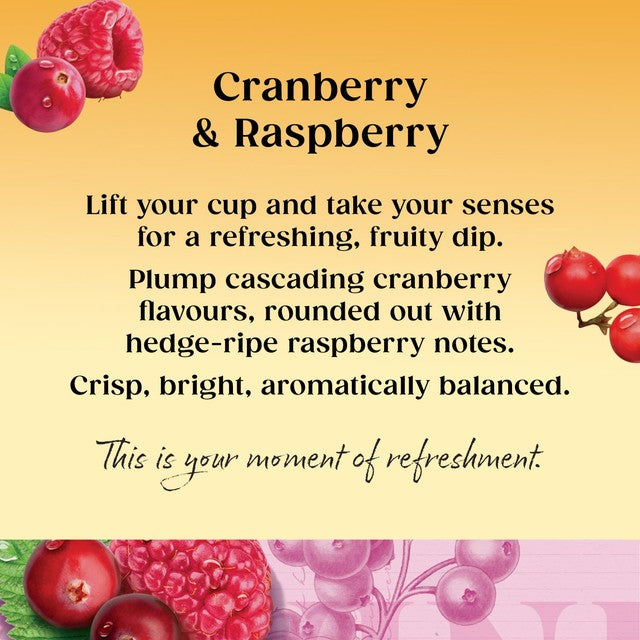 Twinings Cranberry & Raspberry fruit infusion tea 20 tea bags (British brand)