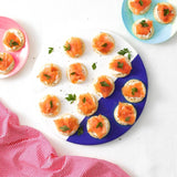 M&S Scottish mini smoked salmon blinis 400g, imported from the UK