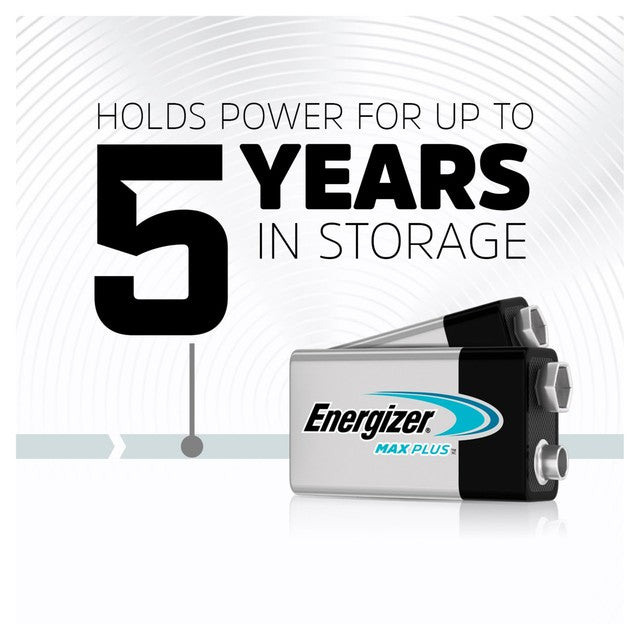 Energizer Max Plus 9V alkaline batteries 1-pack - British product