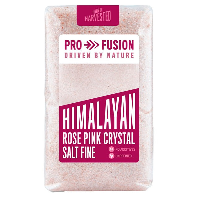 Profusion Himalayan Rose Pink Salt Fine 500g, imported from the UK