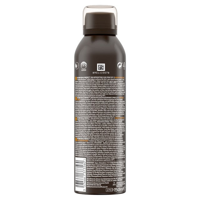 Piz Buin Tan & Protect Tan Intensifying Sun Cream Spray 150ml, imported from the UK