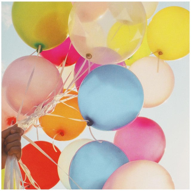M&S balloons birthday card 15cm x 15cm, imported from the UK