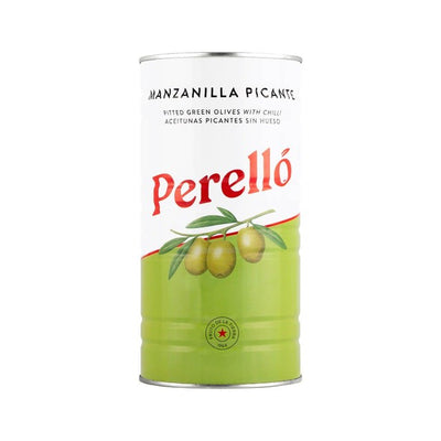 Brindisa Perello entsteinte Manzanilla-Oliven, pikante grüne Oliven, 600g