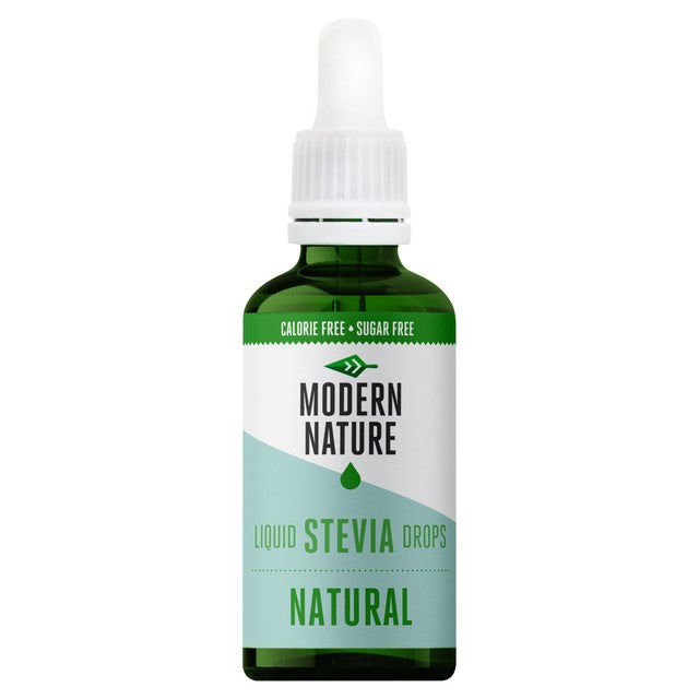 Modern Nature stevia drops liquid sweetener 50ml, imported from the UK