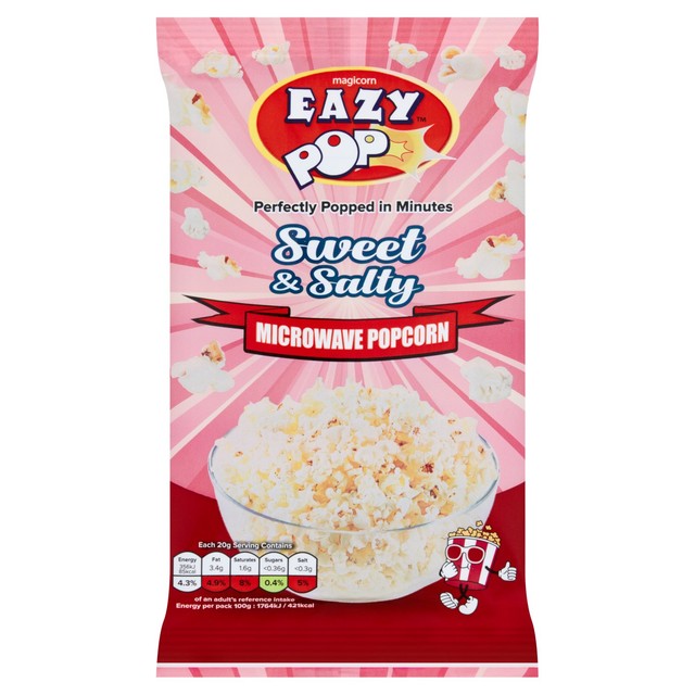 Eazypop sweet and salted microwave popcorn 85g - British product