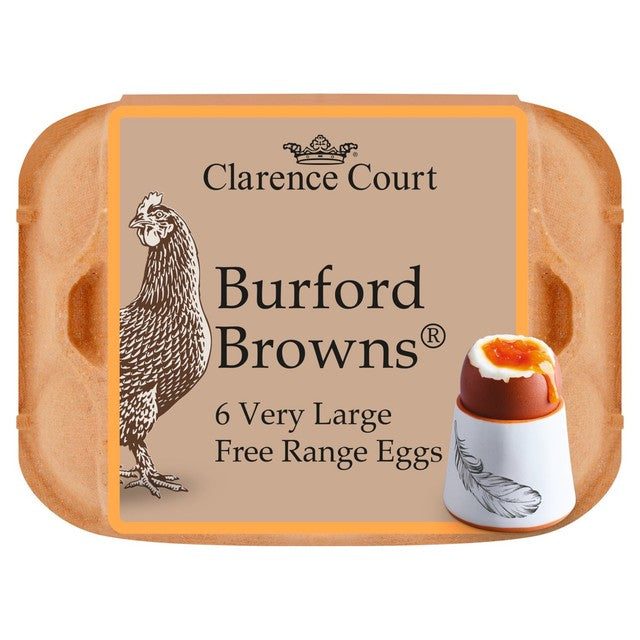 Clarence Court Burford Brown Very Large Eggs 6 Pack - British product