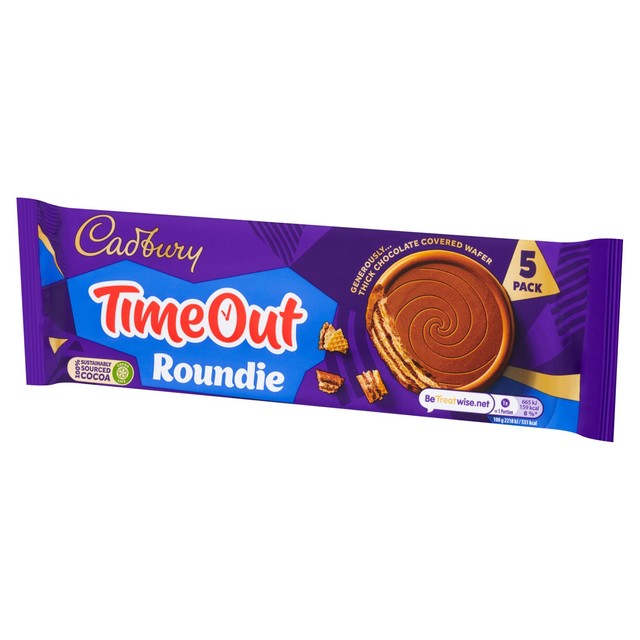 Cadbury Timeout Roundie Milk Chocolate Wafer Biscuits 150g - British product