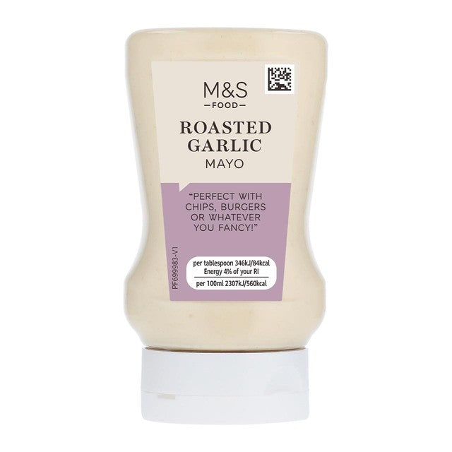 M&S roasted garlic mayonnaise 280ml, imported from the UK