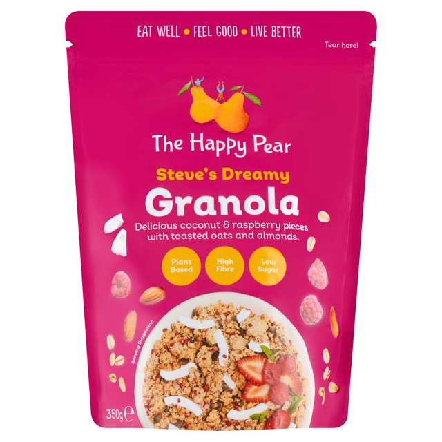 The Happy Pear granola with coconut and raspberry 350g (British brand)