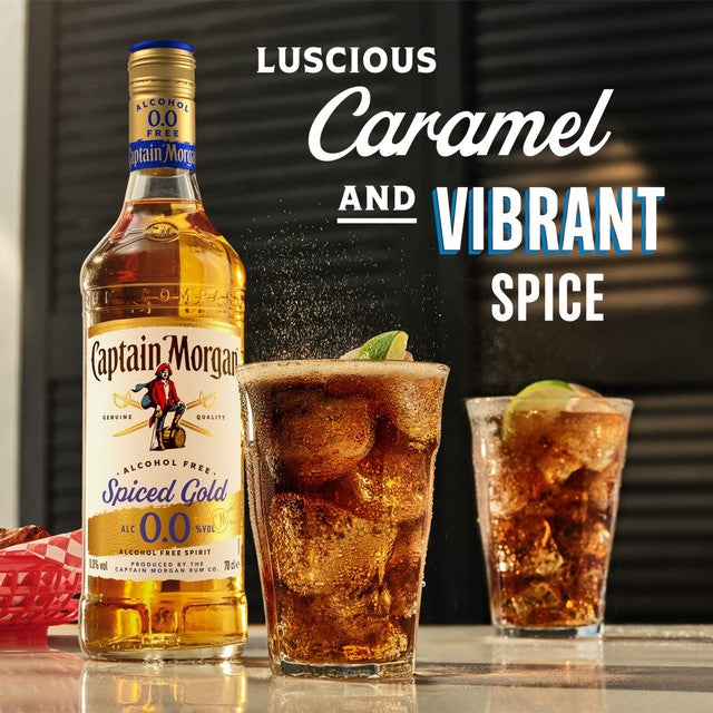 Captain Morgan Spiced Gold 0.0% alcohol-free spirit drink 70cl - British product