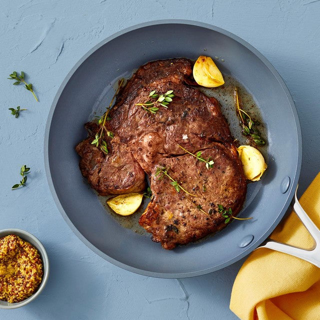 Ocado Bio-Rinder-Rumpsteaks 425g, importiert aus Großbritannien