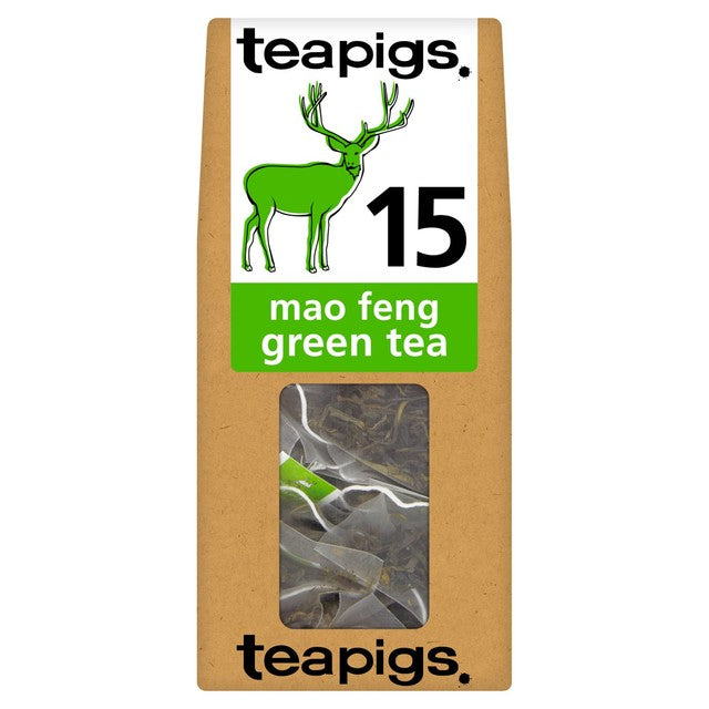 Teapigs Mao Feng green tea bags pack of 15 (British brand)
