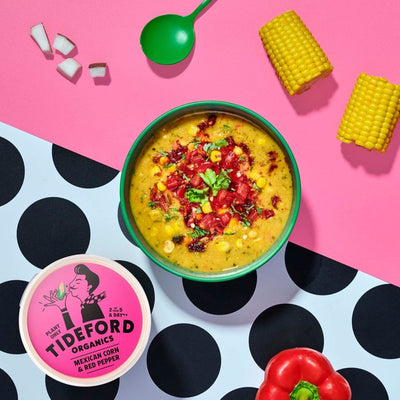 Soupe Mexicaine Maïs & Poivron Rouge Bio Tideford Organics M&S 560g - Acheter en ligne sur McGrocer