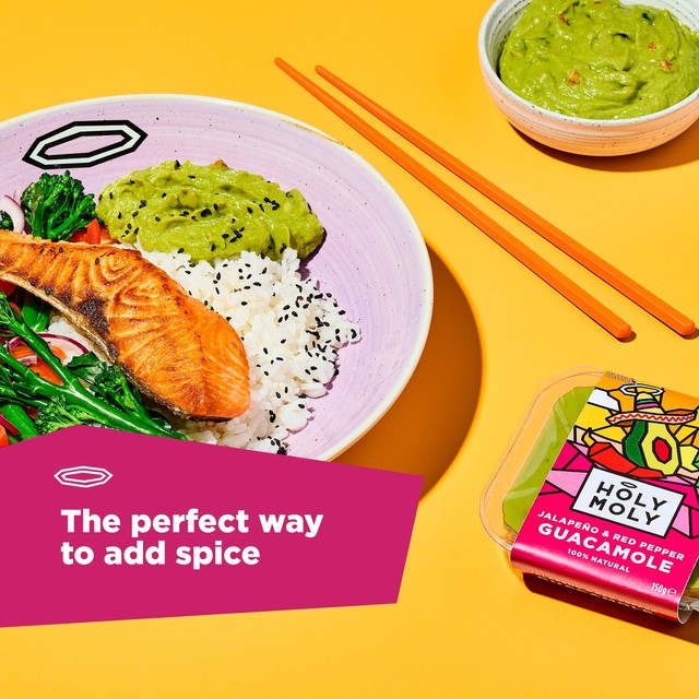 Holy Moly guacamole dip jalapeno and red pepper 150g, UK version
