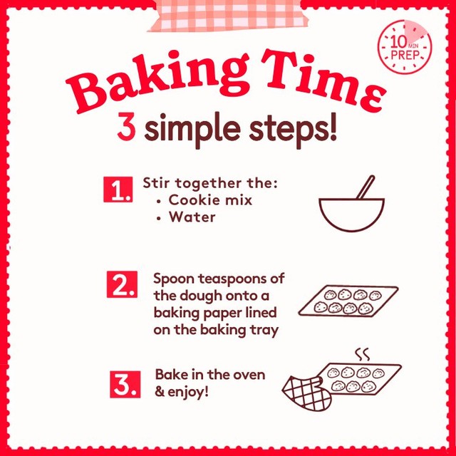 Betty Crocker chocolate chip cookie mix 200g - British product