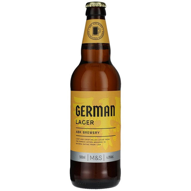M&S German Lager 500ml, imported from the UK