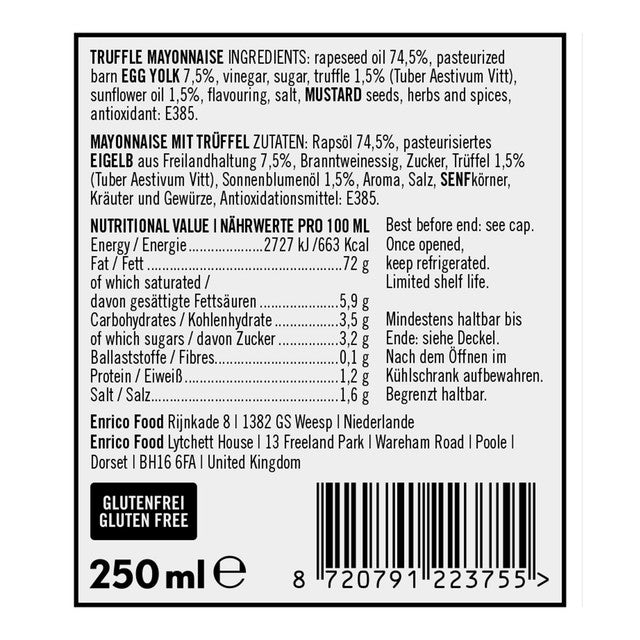 Jean Bâton Black Truffle Mayonnaise 250ml, UK version